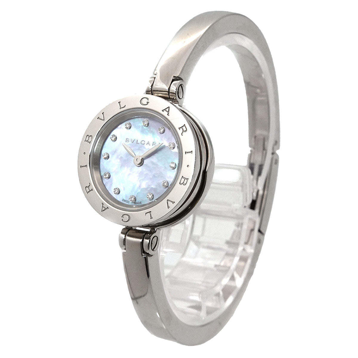 B-zero1 BZ23S 12P Diamond Quartz Blue shell Dial Ladies Watch