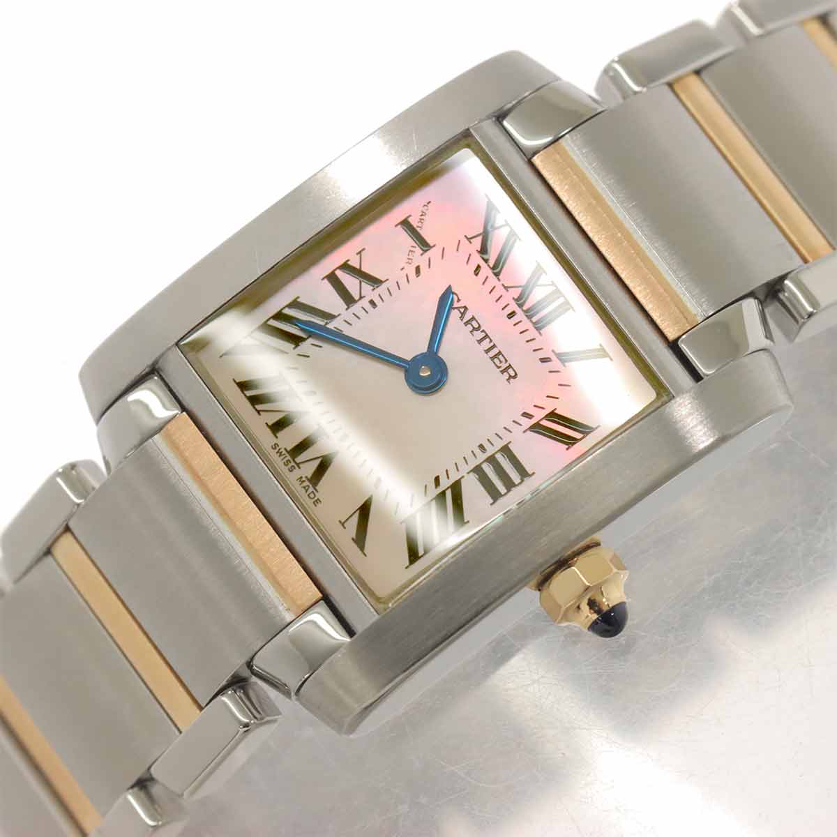 Tank Francaise SM W51027Q4 750 PG Quartz Pink Shell Dial