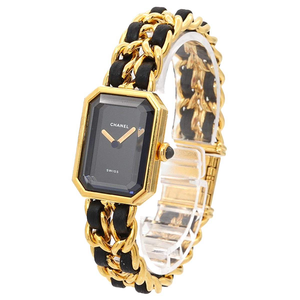 Premiere Size L H0001 Vintage Quartz Black Dial Ladies Watch