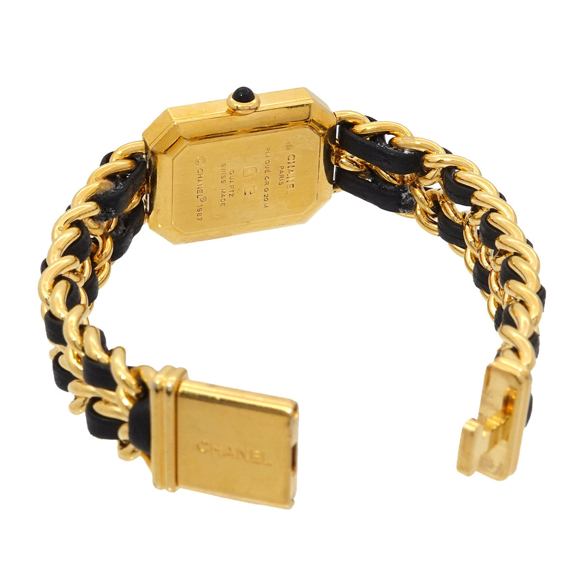 Premiere Size L H0001 Vintage Quartz Black Dial Ladies Watch