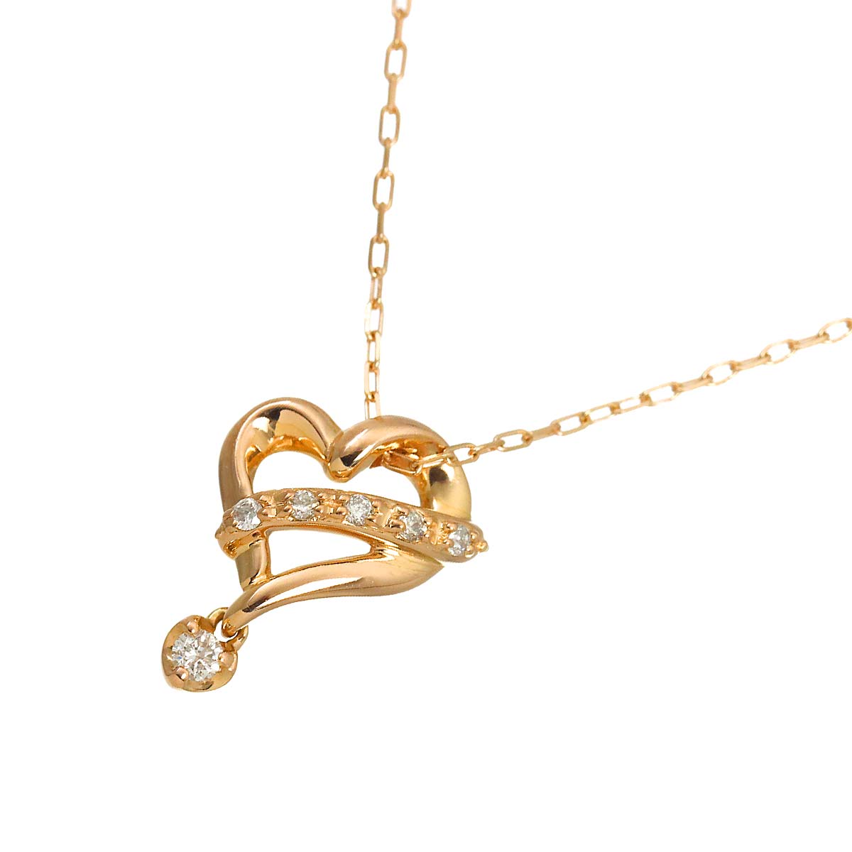Diamond Necklace 18K Pink Gold 750