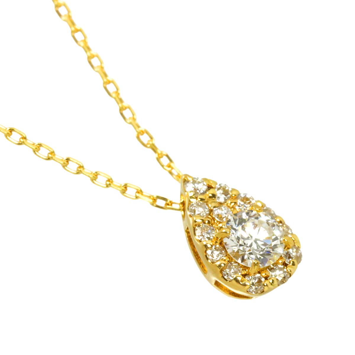 Diamond 0.12ct Necklace 18K Yellow Gold 750