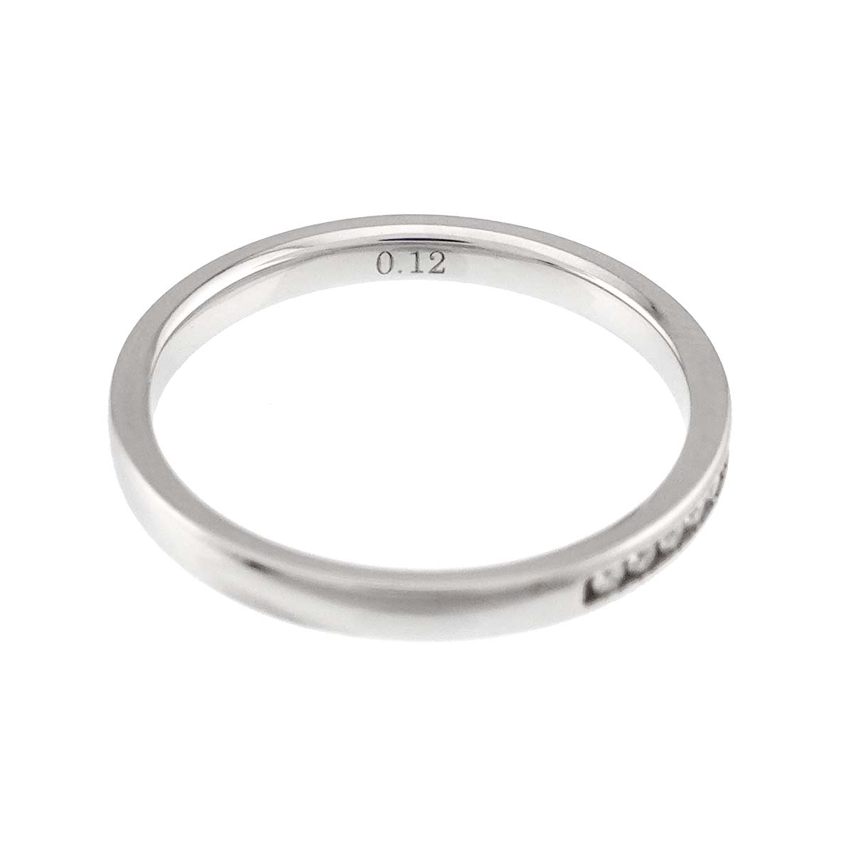 Half Diamond 0.12ct Ring Pt Platinum Size4(US)
