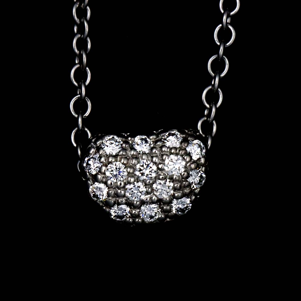 Bean Diamond Necklace Platinum