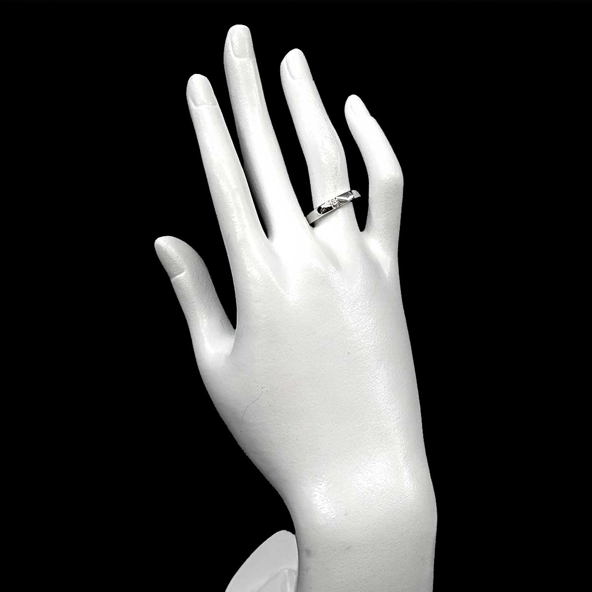 LE FEDI Diamond Ring 18K White Gold 750 size7.25(US)