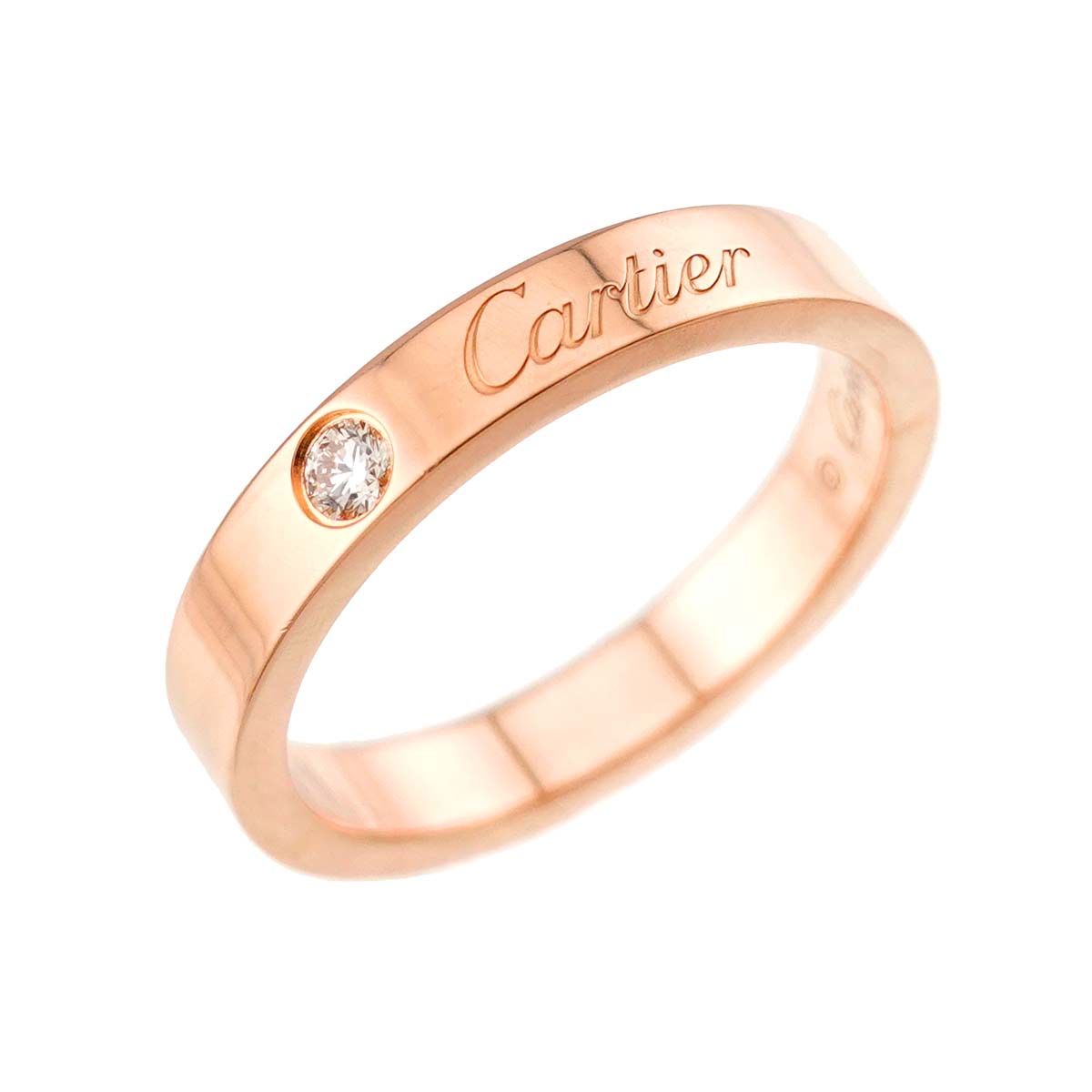 C de Diamond Ring 18K Pink Gold 750 Size48 4.5(US)