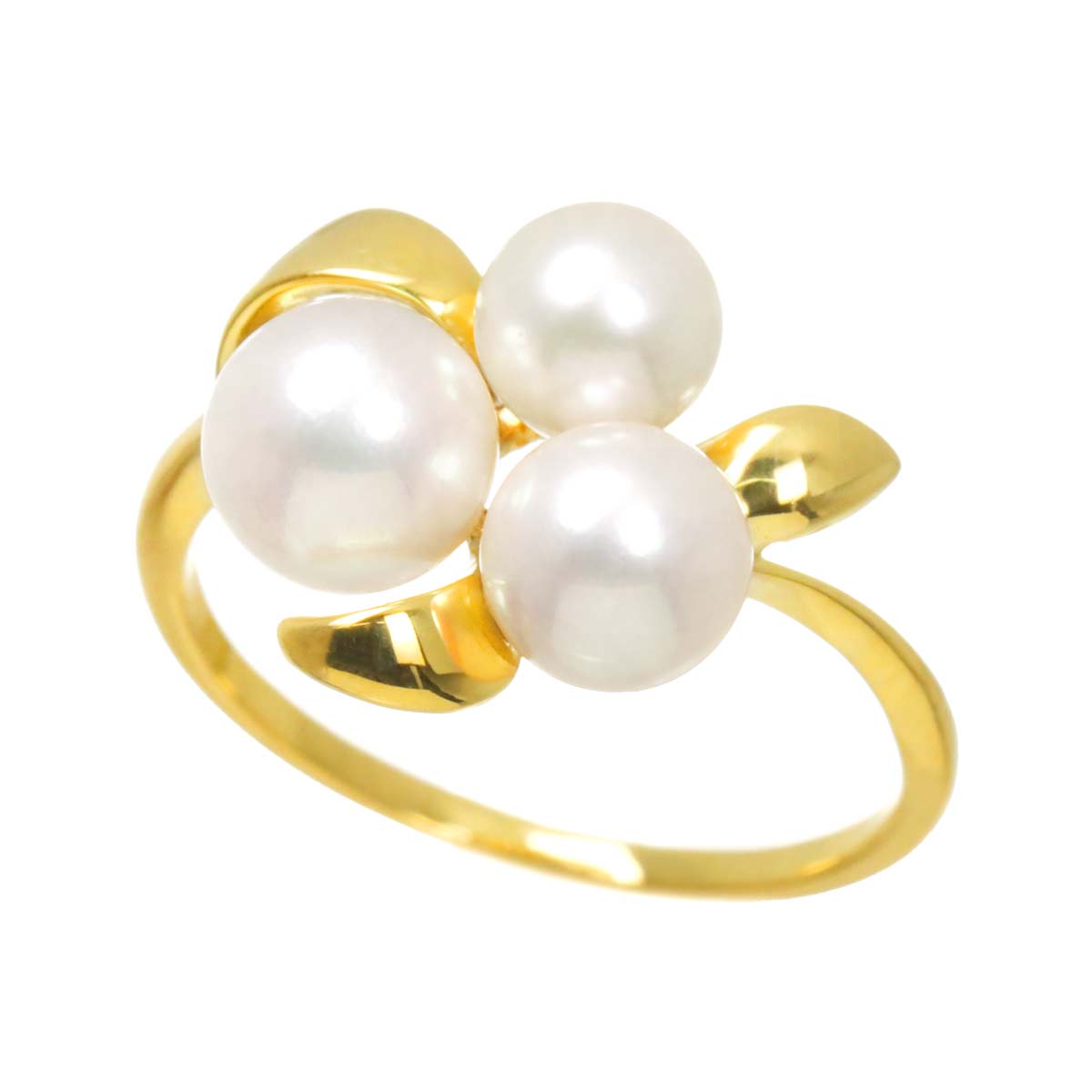 Akoya Pearl 5.9-4.9mm Ring 18K YG 750 size4.5(US) 90317598