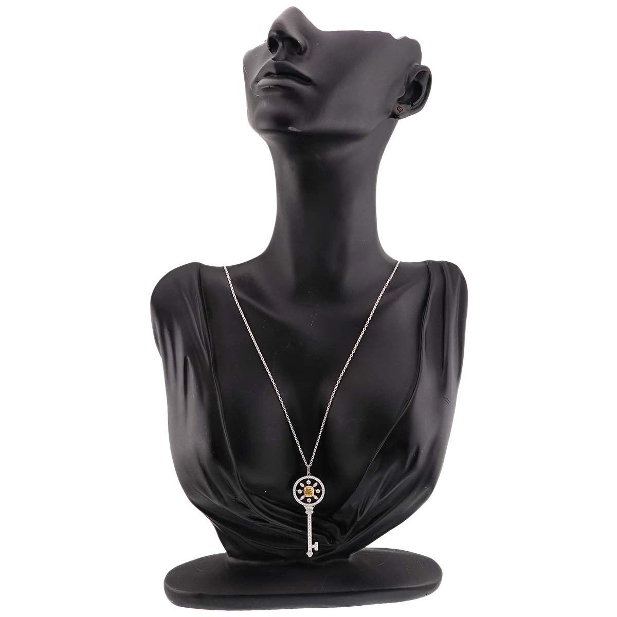 Kaleidoscope Key Diamond 0.80ct FY/VS2 Necklace Pt 18K YG