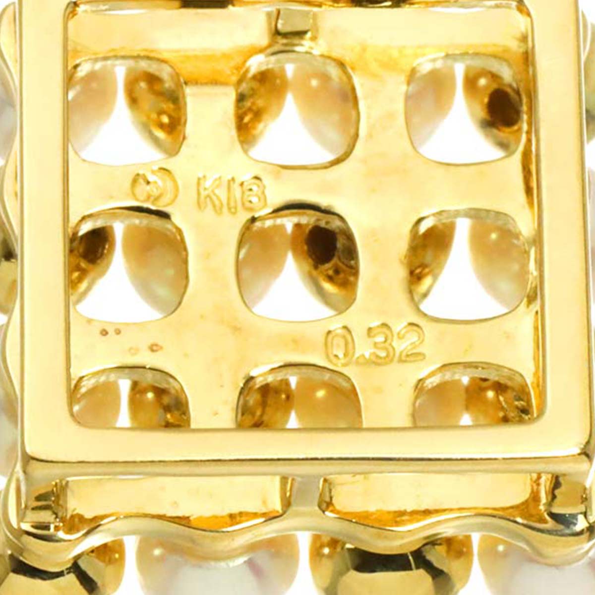 Baby Pearl 3.8mm Diamond 0.32ct Pendant Top 18K YG 750