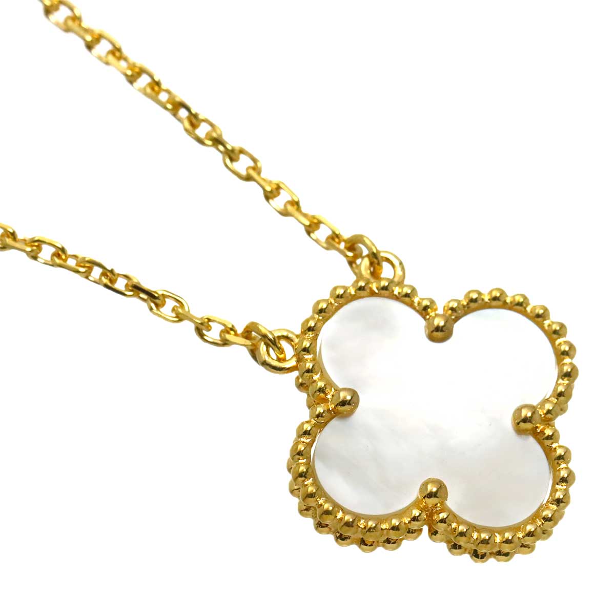 Vintage Alhambra MOP Necklace 18K YG 750