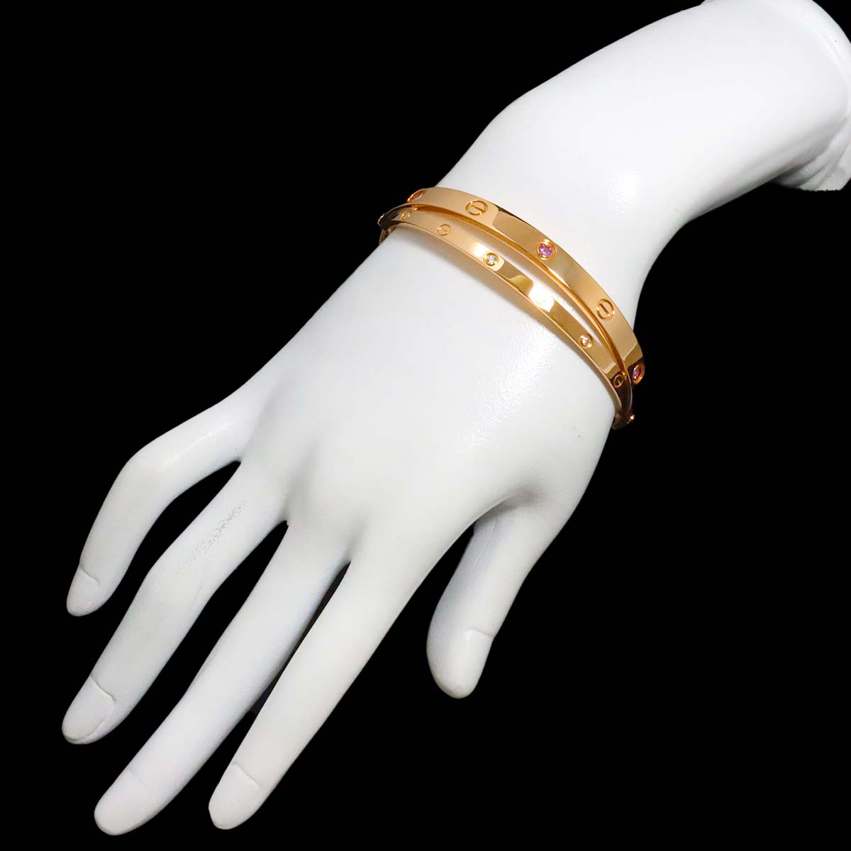 Love Bracelet Sapphire Diamond 18K PG 750 Size19
