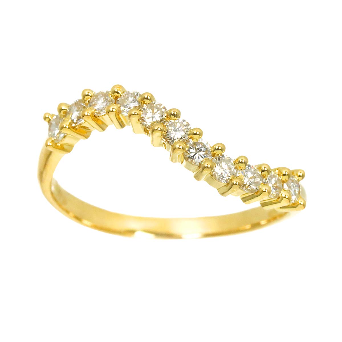 Diamond 0.32ct Ring 18K YG 750 Size5.25(US)