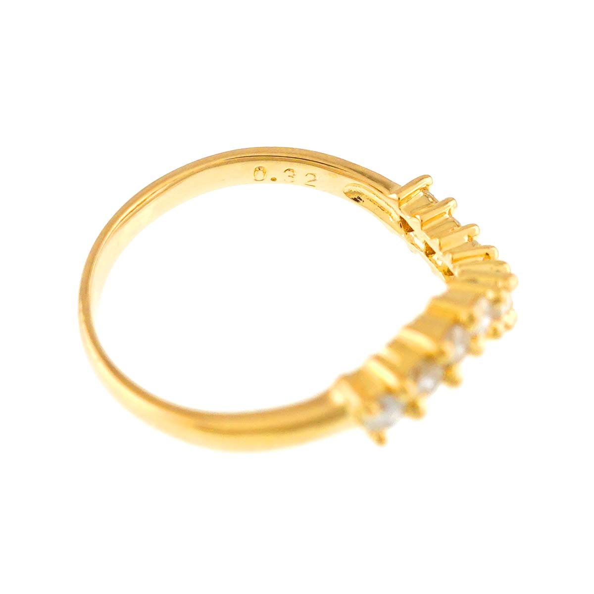 Diamond 0.32ct Ring 18K YG 750 Size5.25(US)