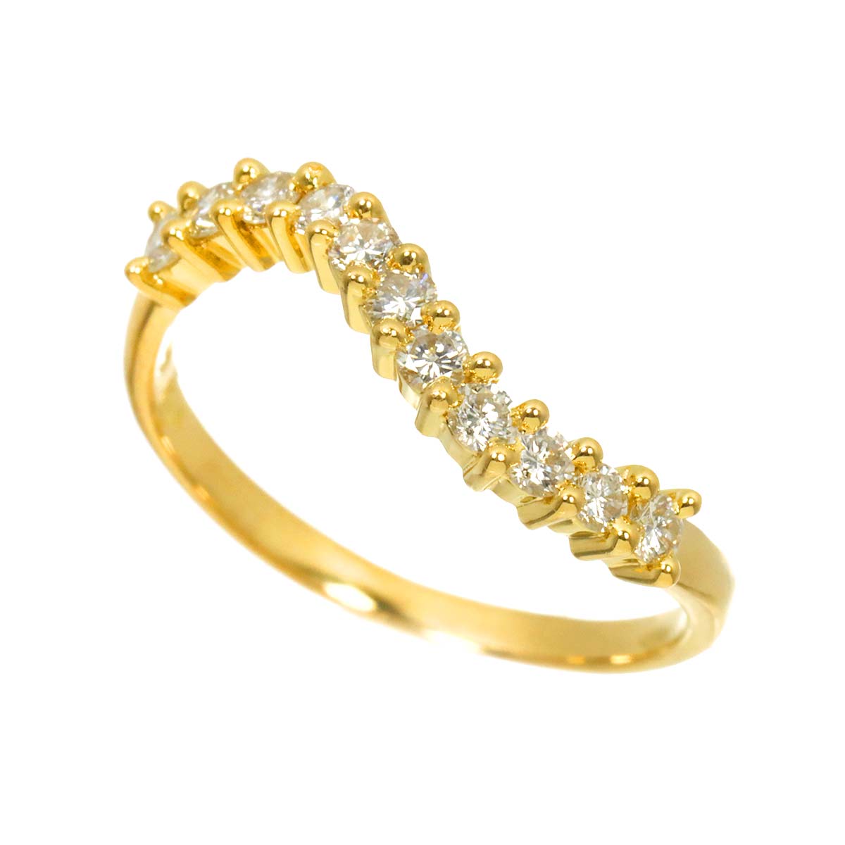 Diamond 0.32ct Ring 18K YG 750 Size5.25(US)