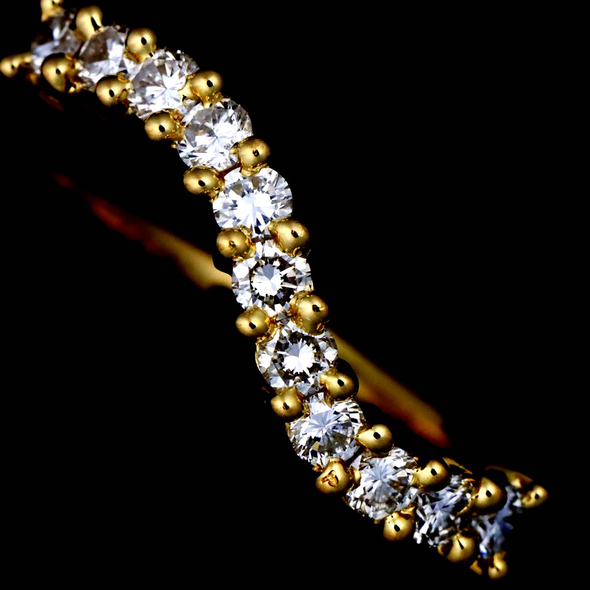 Diamond 0.32ct Ring 18K YG 750 Size5.25(US)
