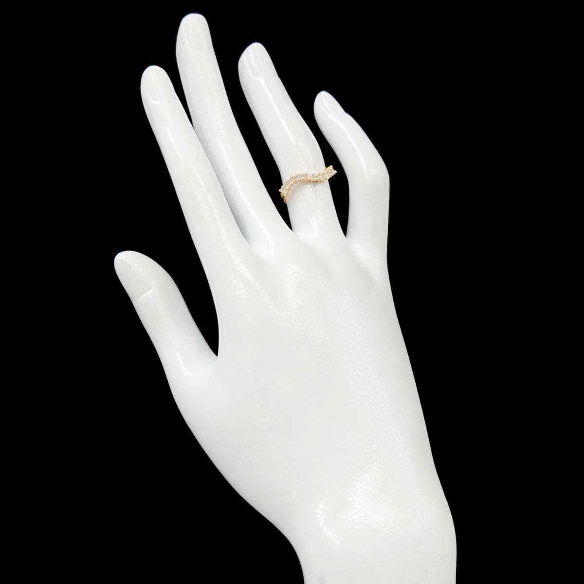 Diamond 0.32ct Ring 18K YG 750 Size5.25(US)