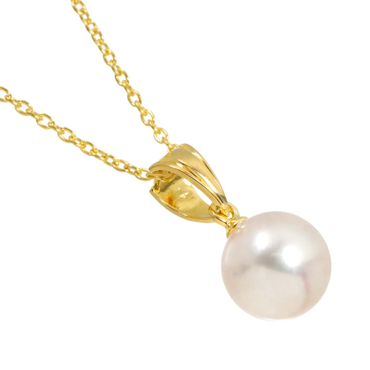 Akoya Pearl 7.7mm Necklace 18K YG 750