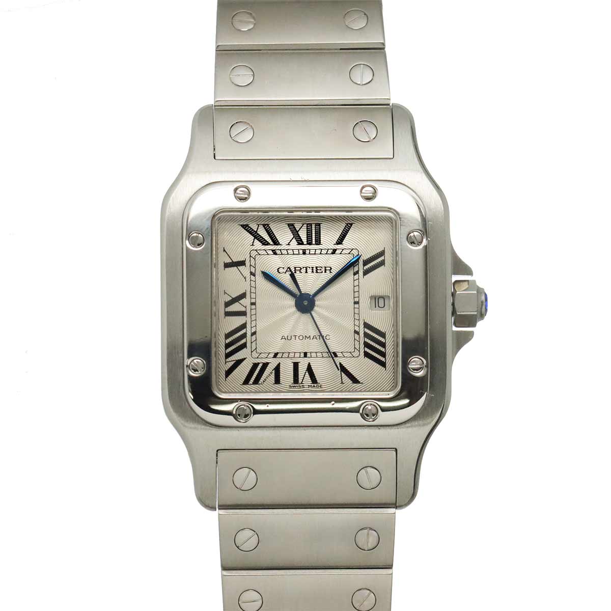 Santos Galbee LM W20055D6 Date Silver Dial Mens Watch