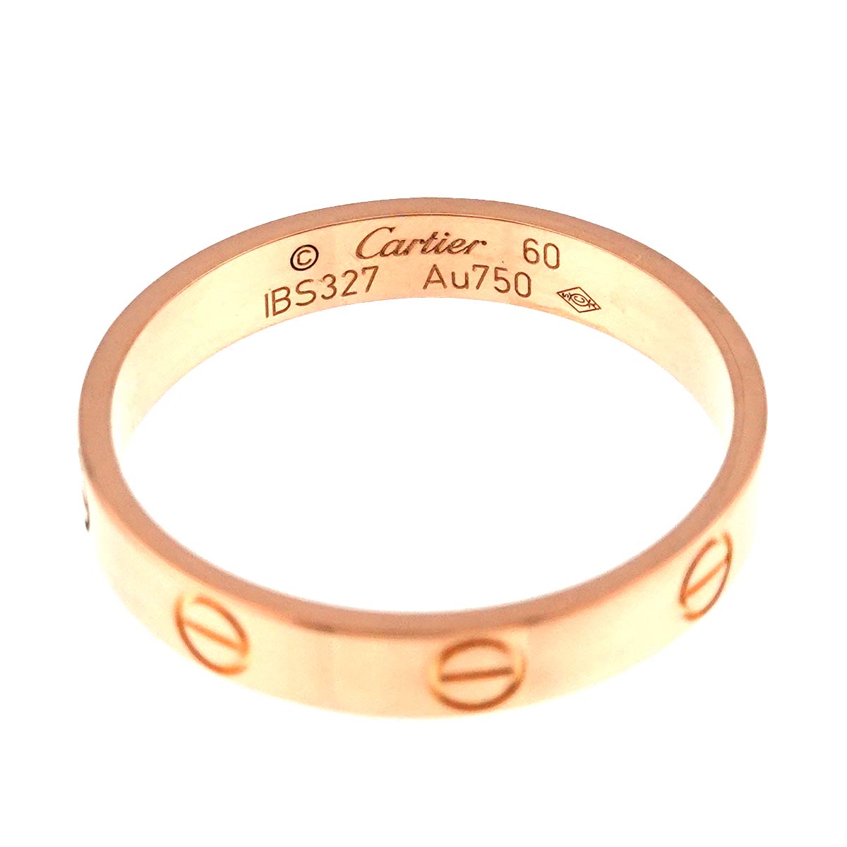 Mini Love Ring 18K Pink Gold 750 size60 8.75-9(US)