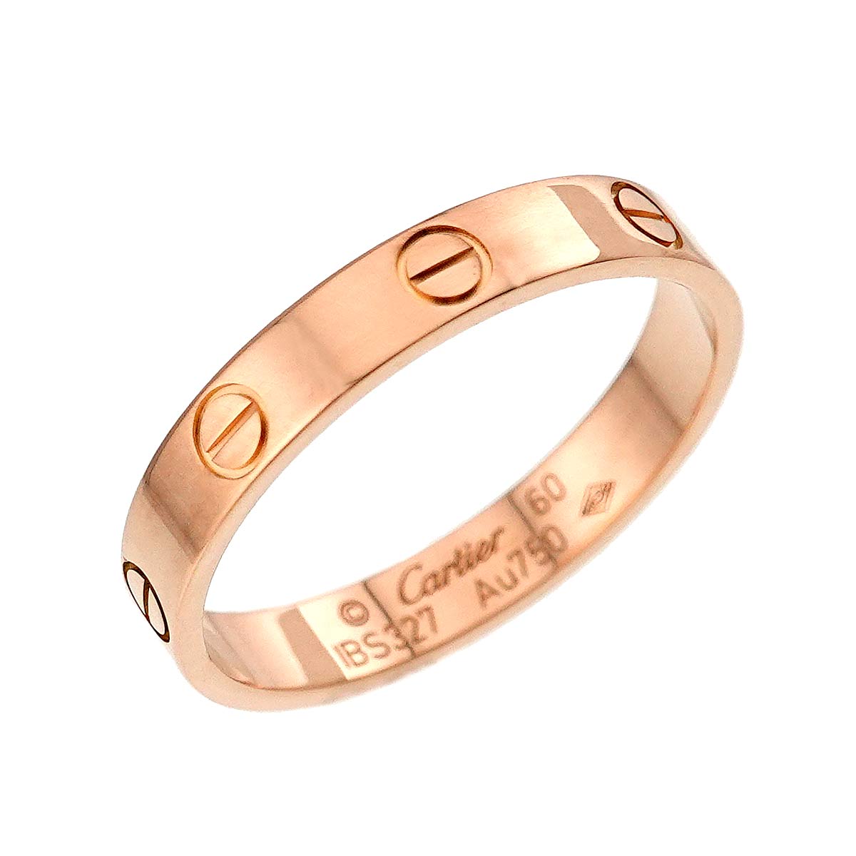 Mini Love Ring 18K Pink Gold 750 size60 8.75-9(US)