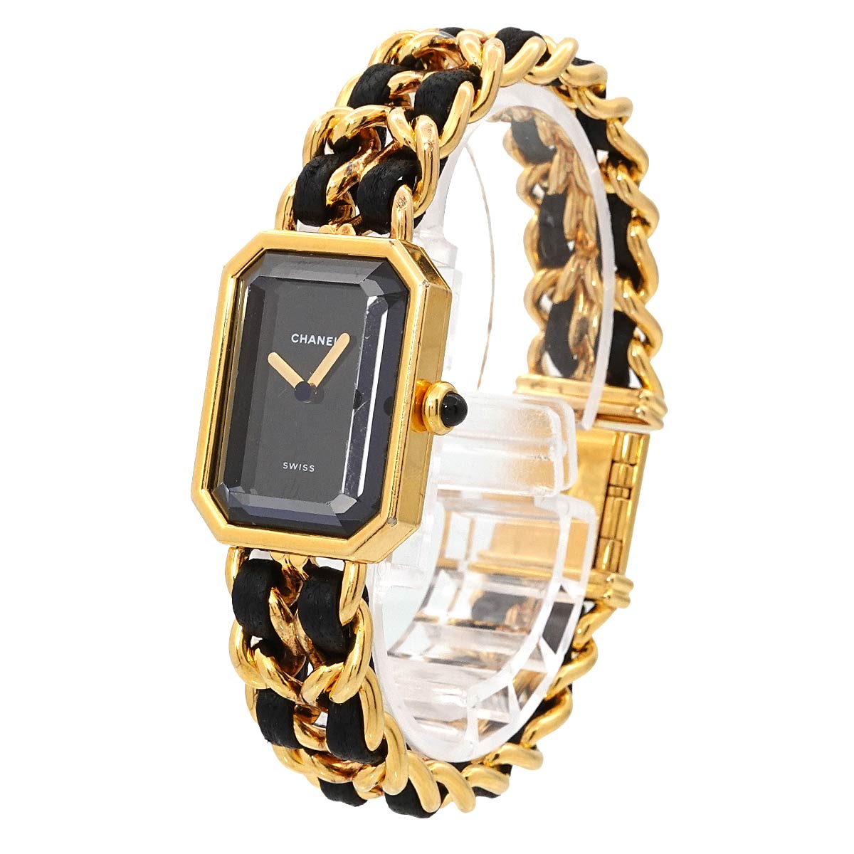 Premiere Size L H0001 Vintage Quartz Black Dial Ladies Watch