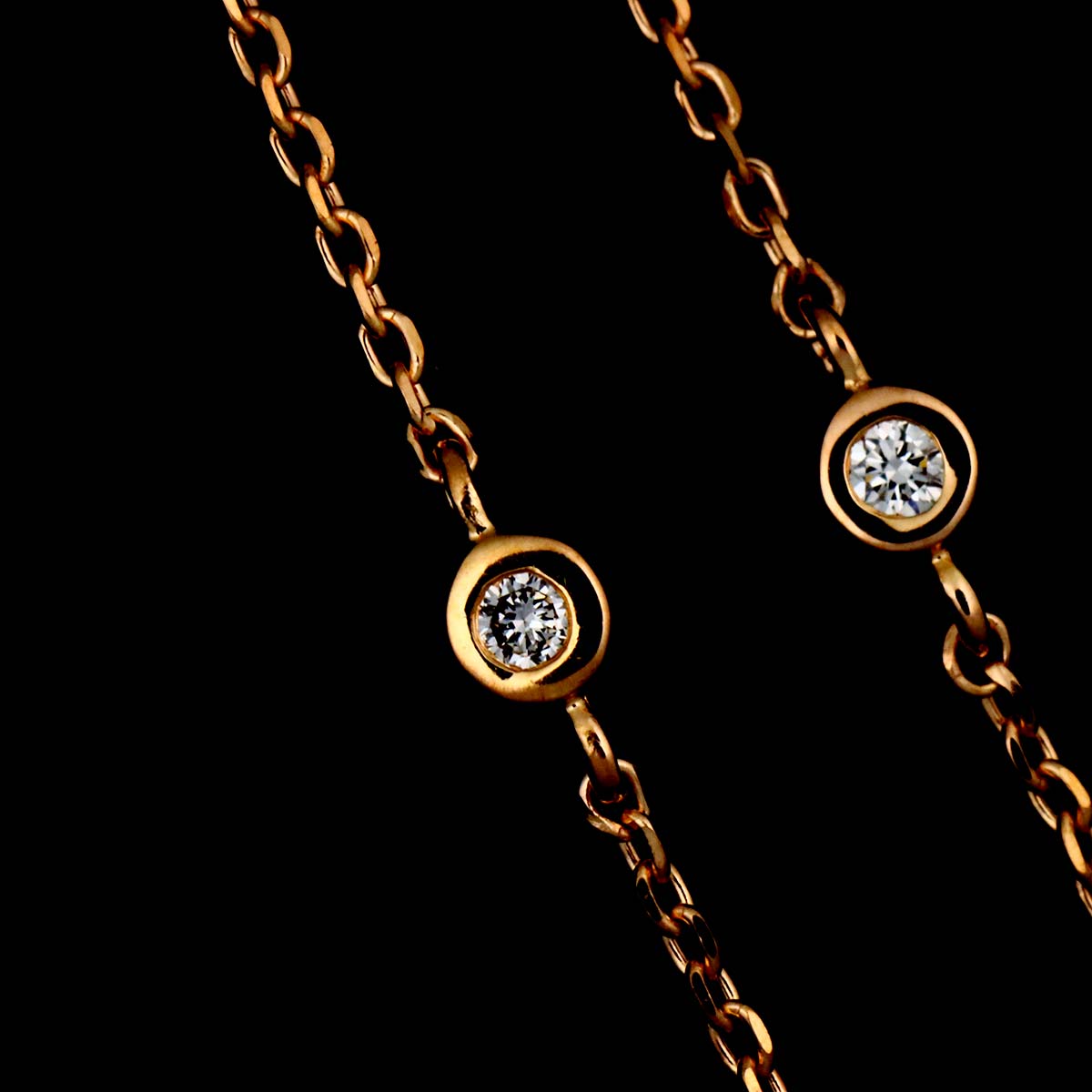 Diamond Bracelet K18 18K Pink Gold 750