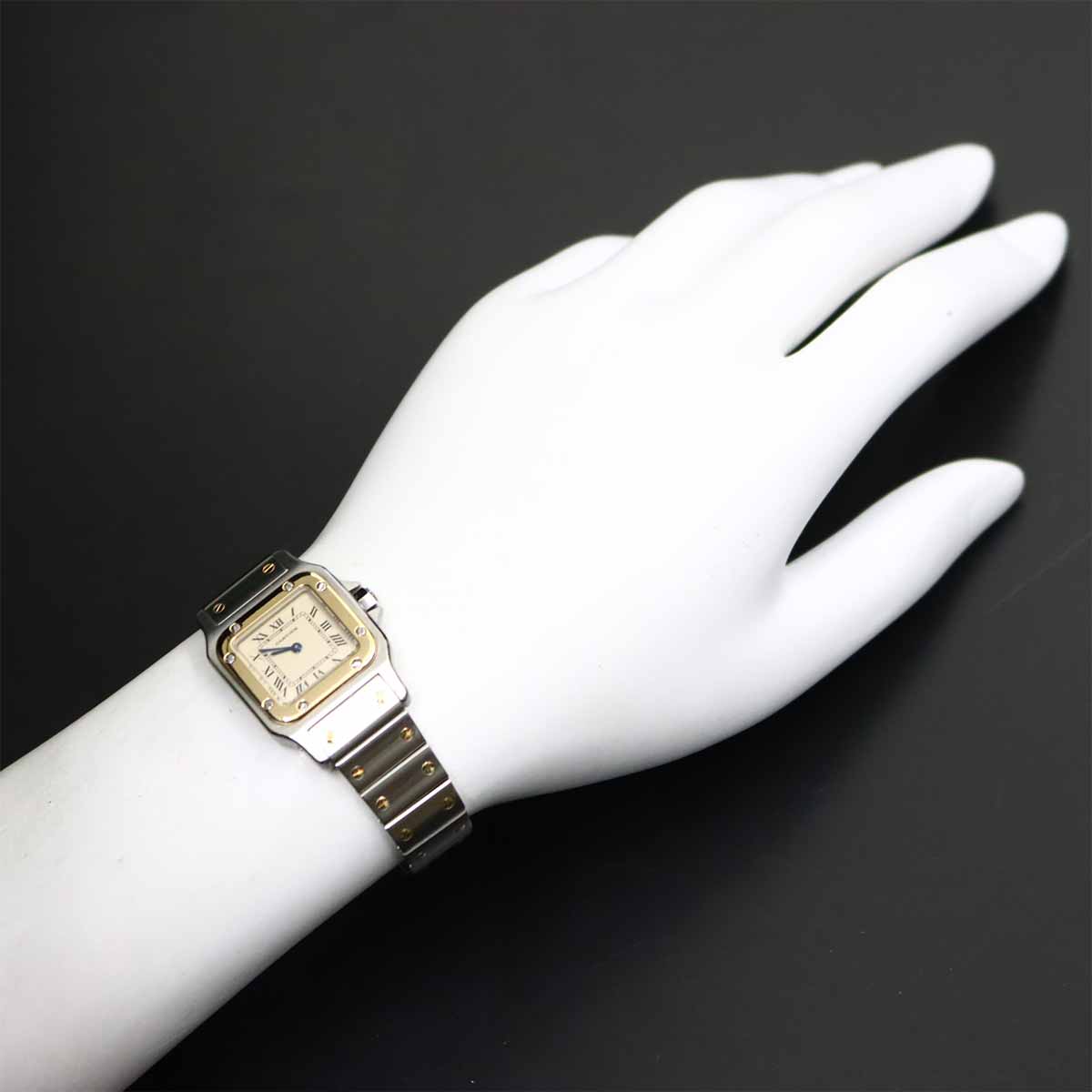 Santos Galbee W20012C4 750 YG Cream Dial Ladies Watch