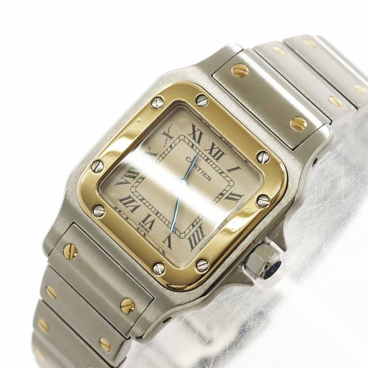 Santos Galbee W20012C4 750 YG Cream Dial Ladies Watch