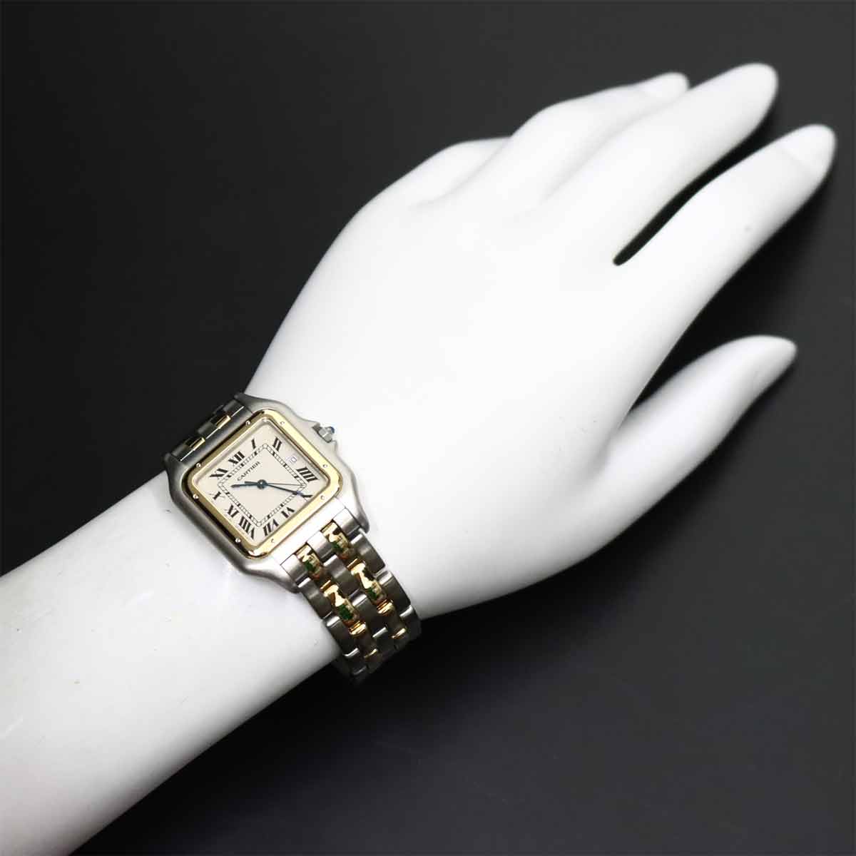 Panthere LM 83083442 YG Quartz Cream Dial Mens Wrist Watch