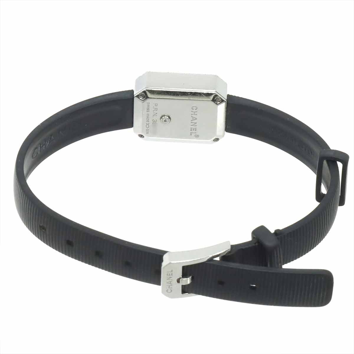 Premiere H2434 Bezel Diamond 4P Rubber Belt Black Dial Ladies