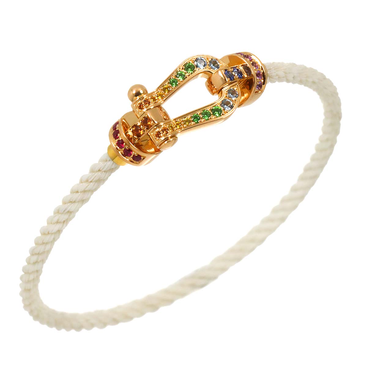 Force 10 Multi Stone Bracelet MM 18K PG 750 Steel size15