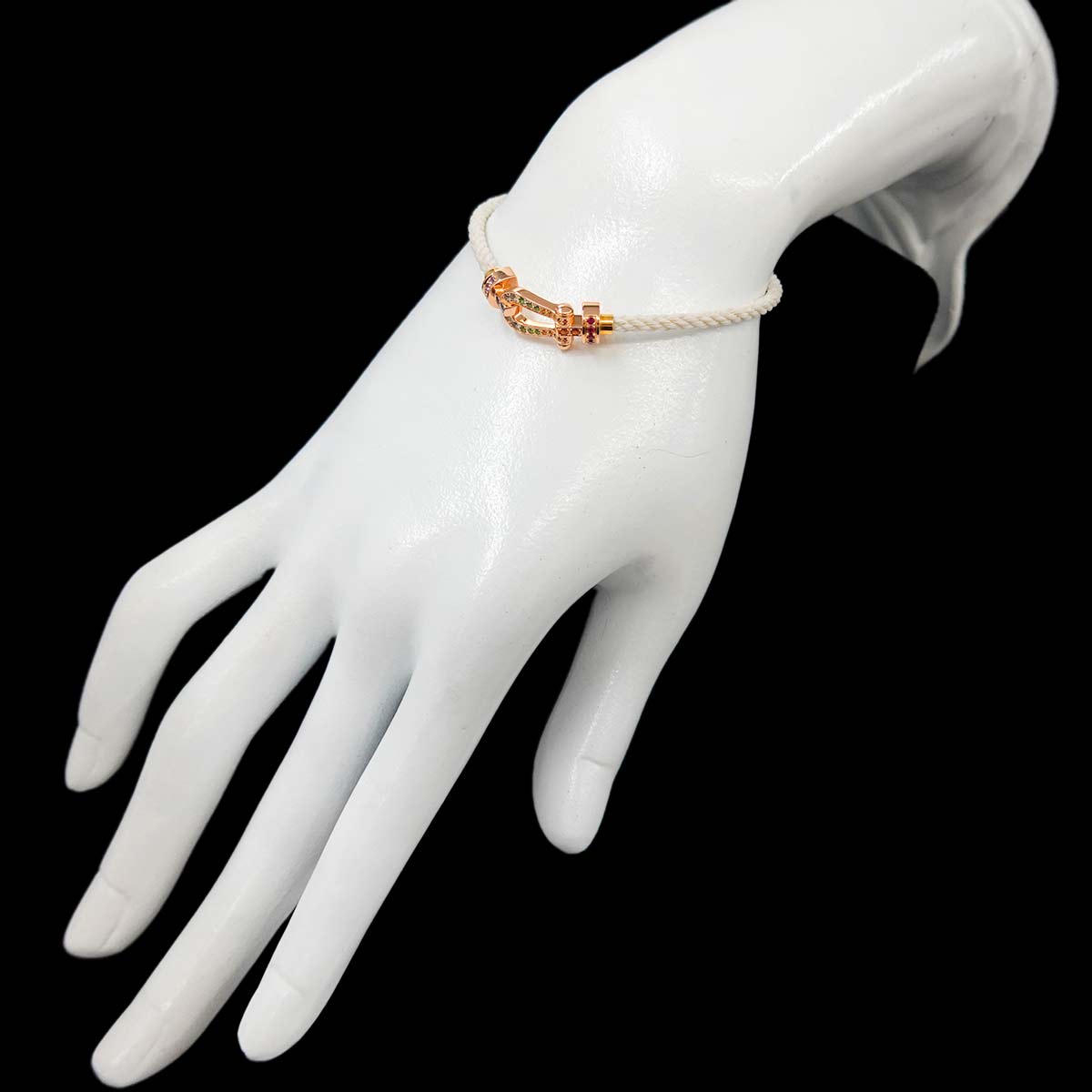 Force 10 Multi Stone Bracelet MM 18K PG 750 Steel size15