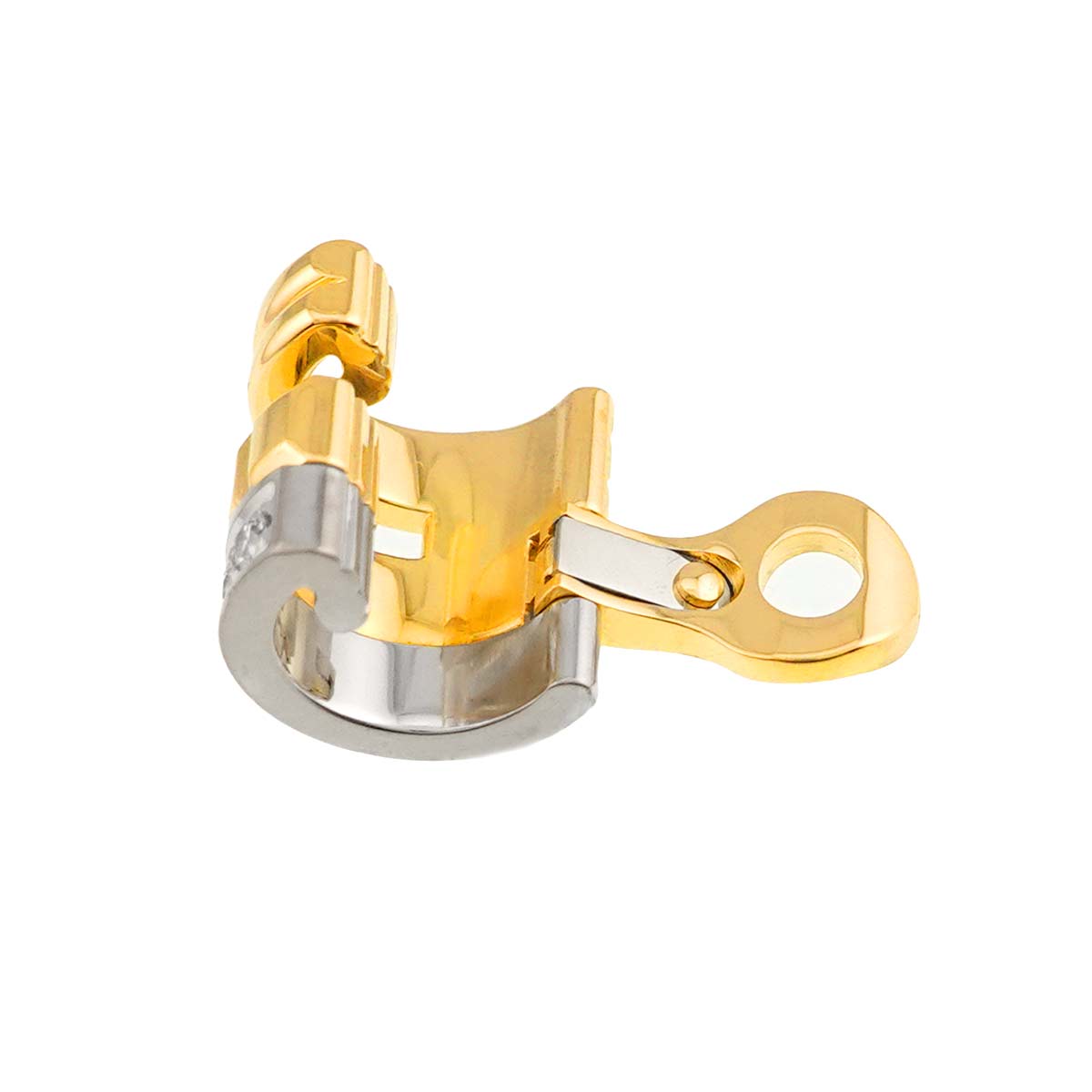 QUATRE RADIANT Diamond Single Earrings Clip on 18K YG WG