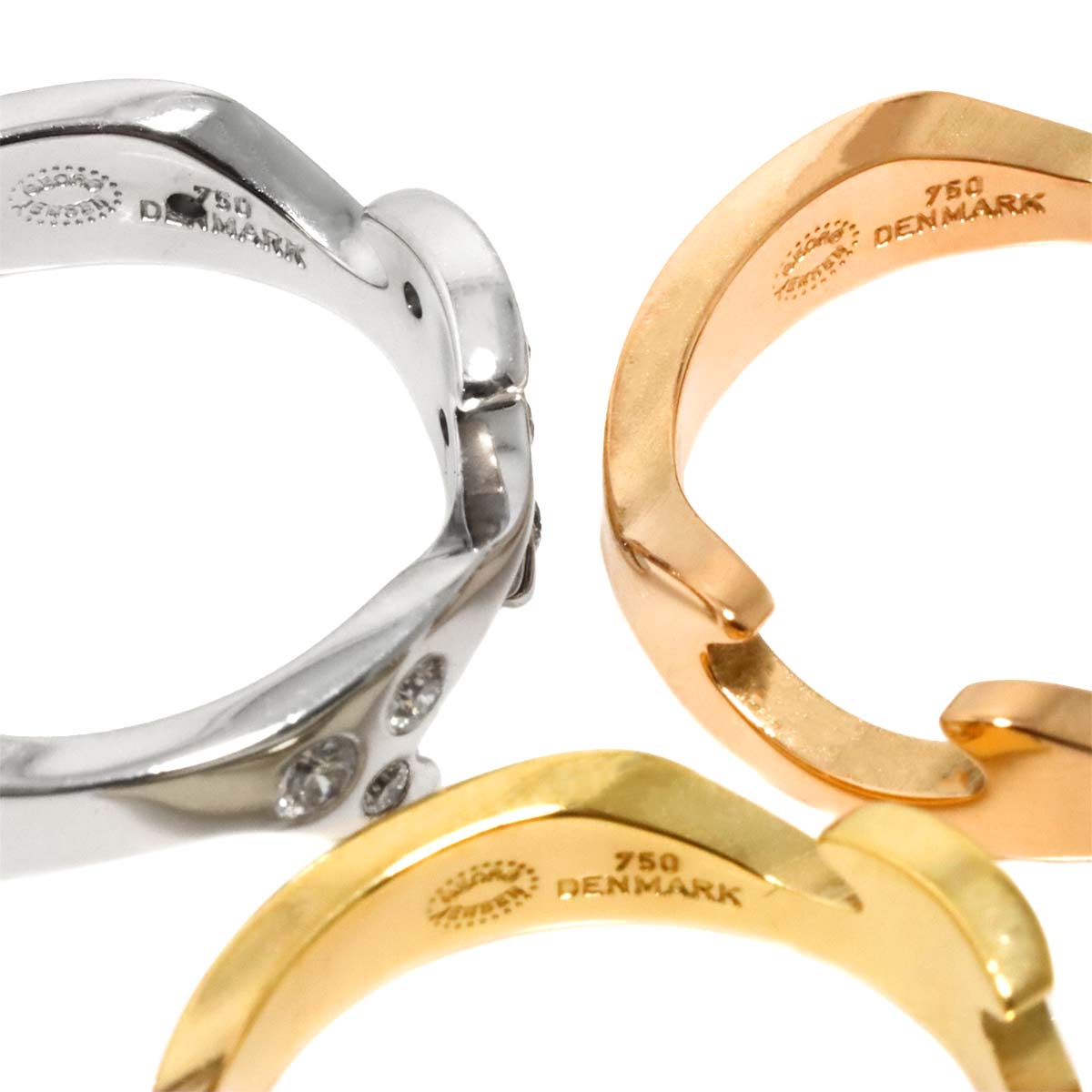 Fusion Diamond Ring 18K YG WG PG 750 size49 4.75-5(US)