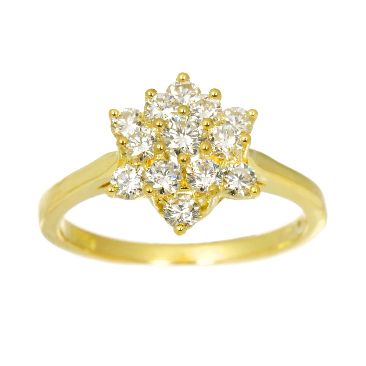 Diamond Ring 18K YG 750 size5.75-6(US)