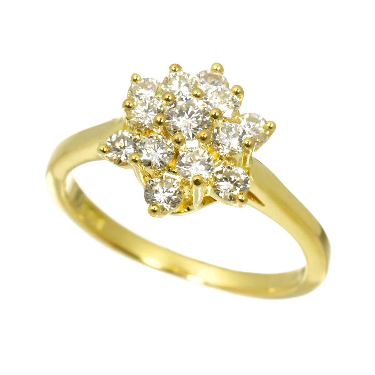Diamond Ring 18K YG 750 size5.75-6(US)