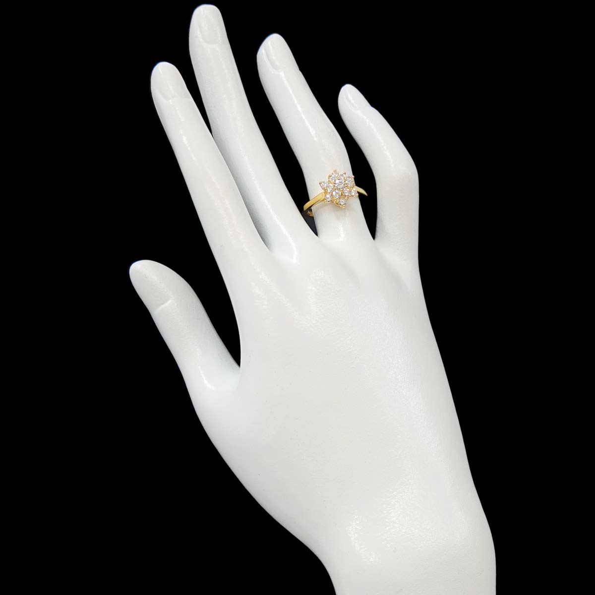 Diamond Ring 18K YG 750 size5.75-6(US)