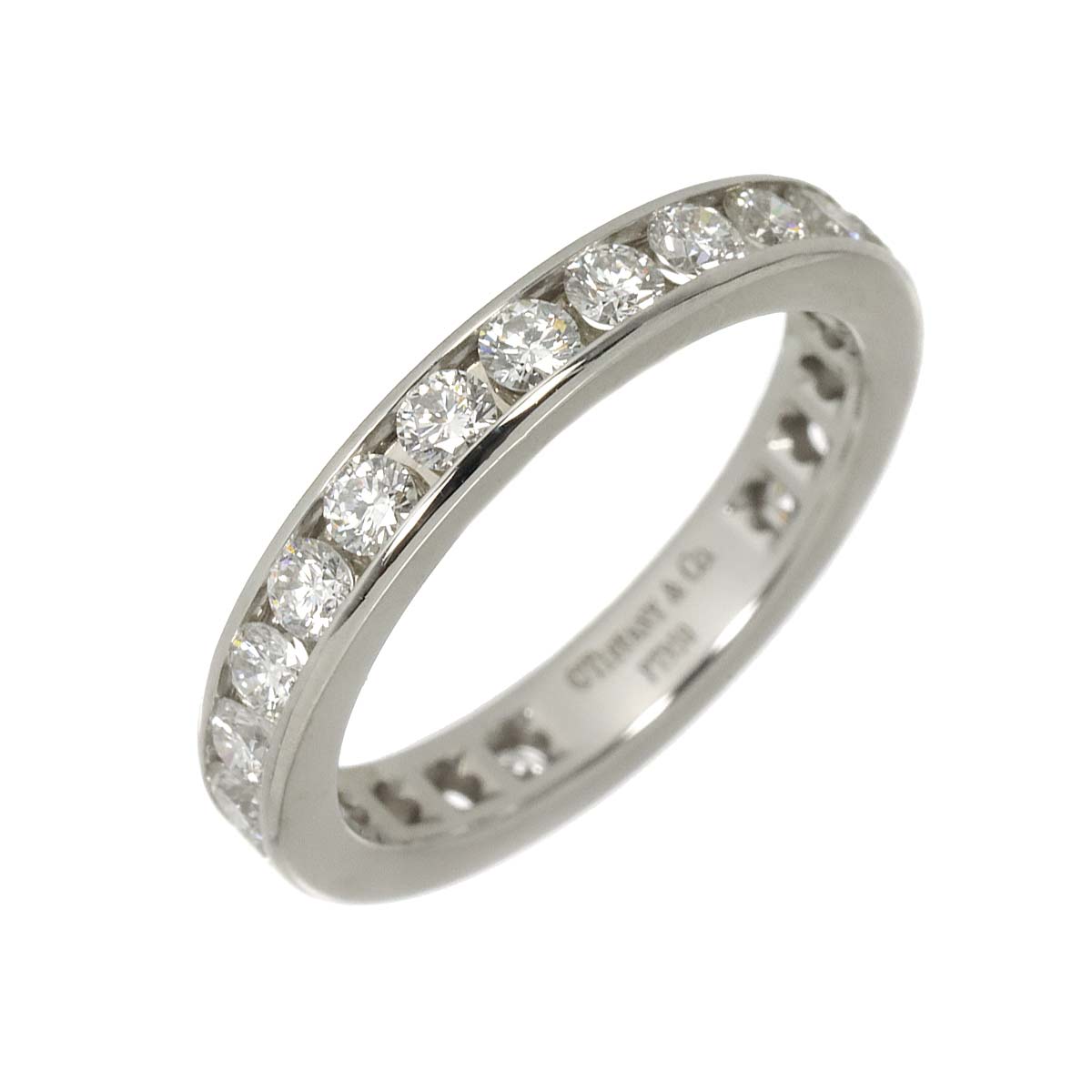 Full Etanity band Ring Diamond Platinum Size3.75-4(US)