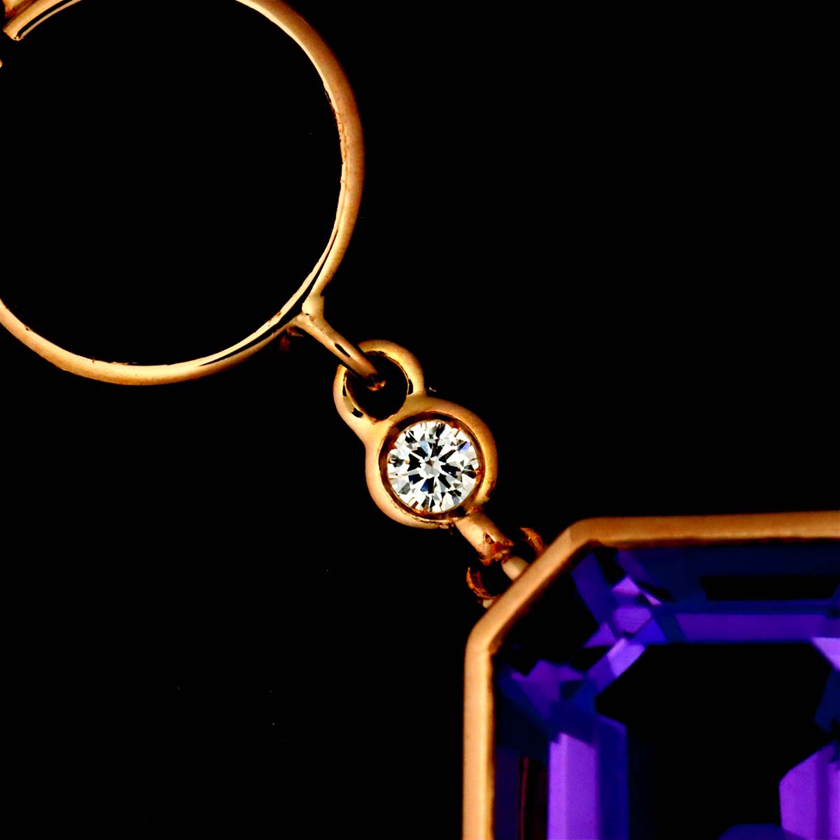 Amethyst Diamond Bracelet 18K PG 750