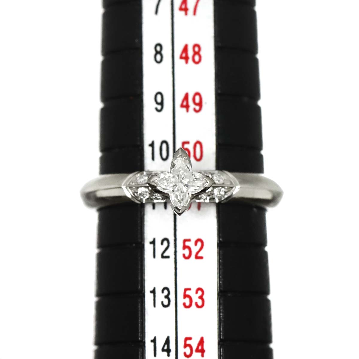 Solitaire Star Diamond Ring Pt size51 5.5-5.75(US)