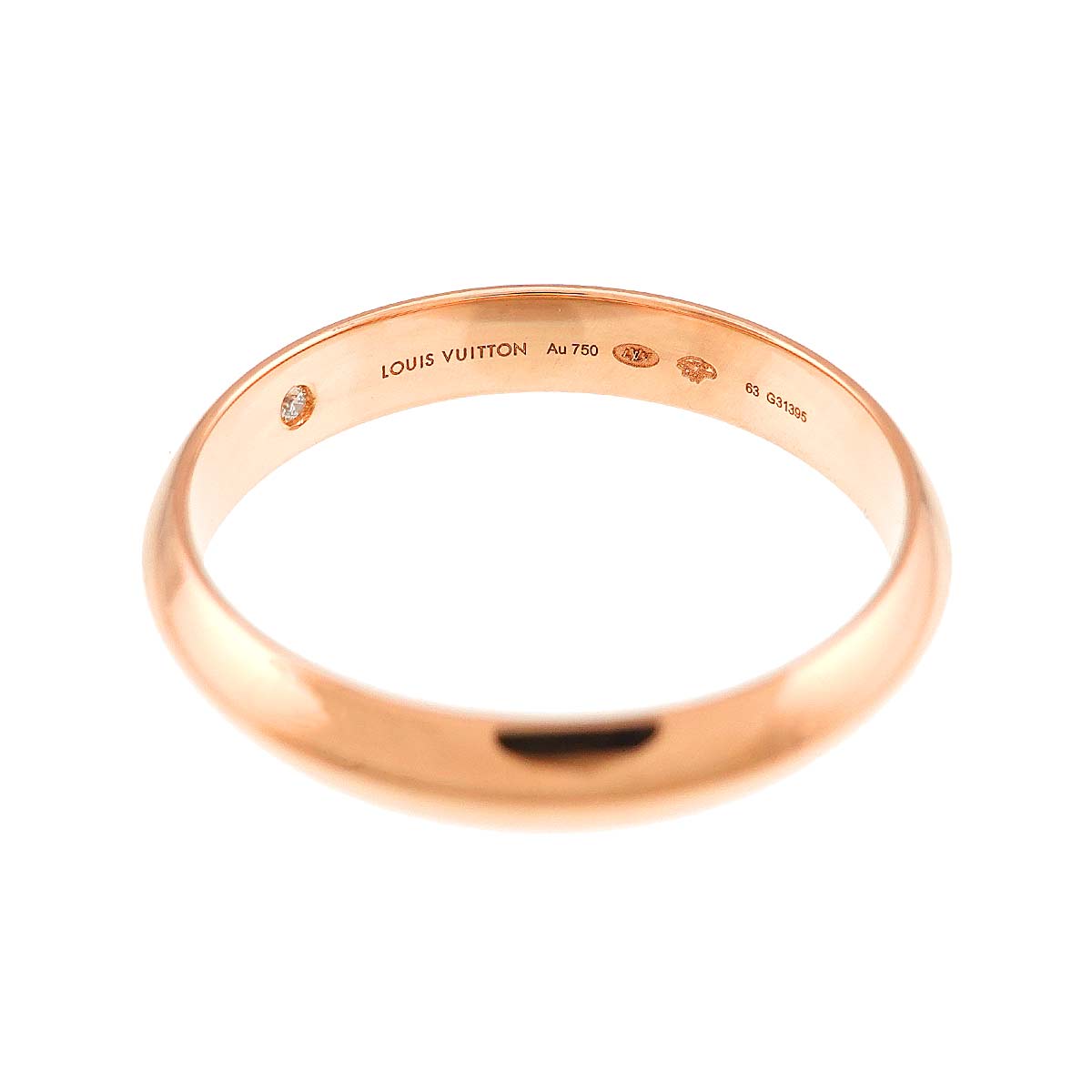 LV Diamond Ring 18K PG 750 Size63 10-10.25(US)