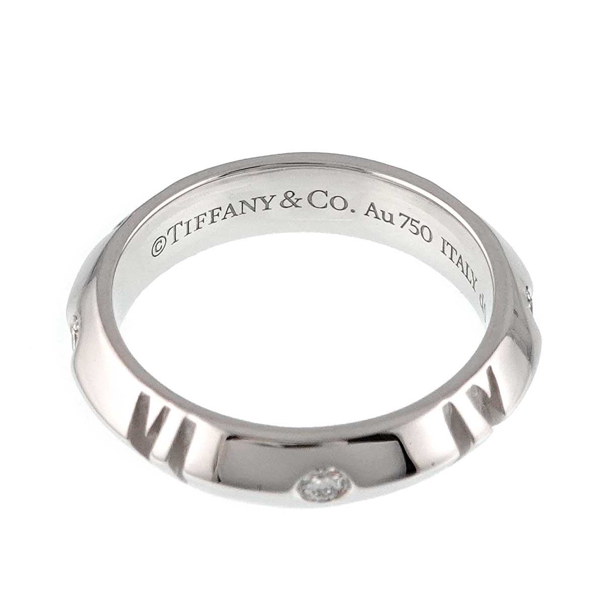 Atlas Diamond 0.10ct Ring 18K White Gold 750 size4.75-5(US)