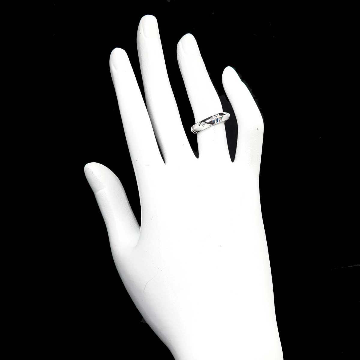 Atlas Diamond 0.10ct Ring 18K White Gold 750 size4.75-5(US)