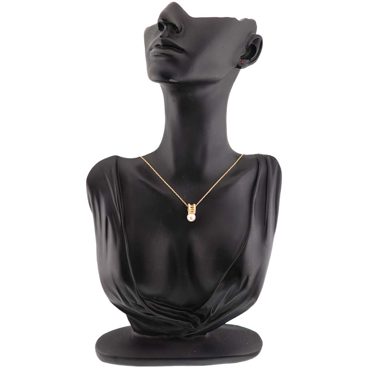 Akoya Pearl 7.7mm Diamond 0.18ct Necklace 18K YG 750