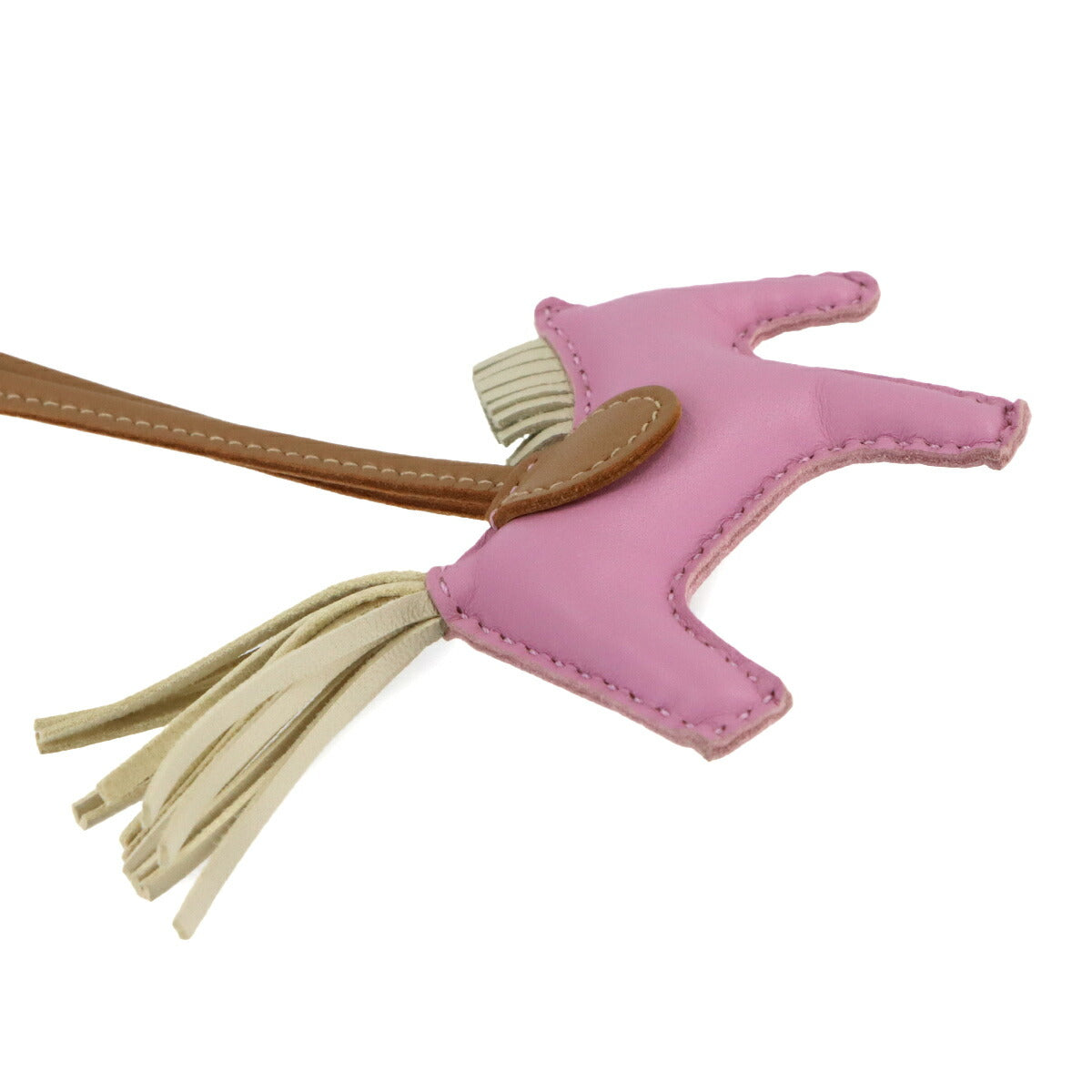 Rodeo PM Bag Charm Agneau Milo Mauve sylvestre Craie