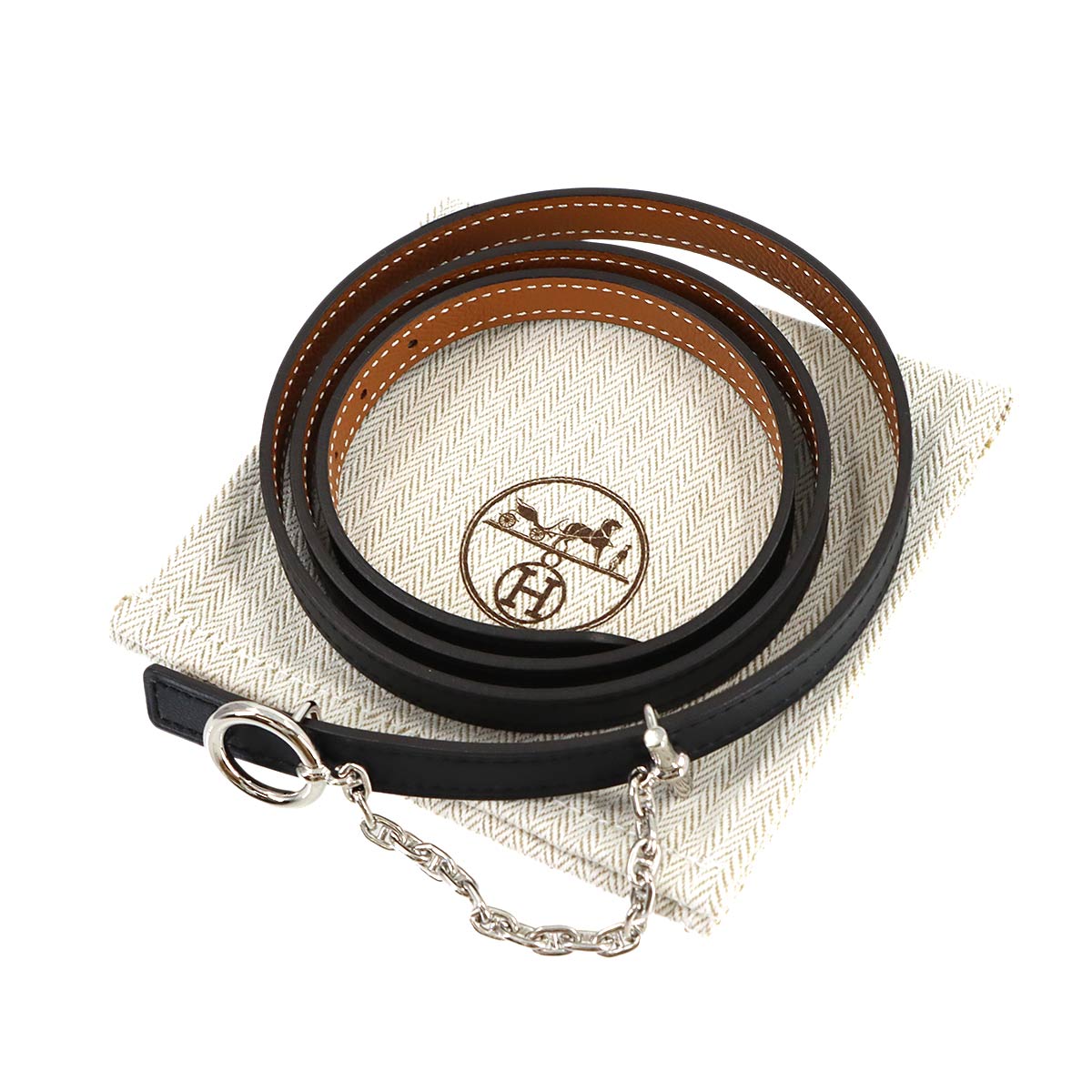Carrousel Reversible Belt Swift Epsom Black Gold