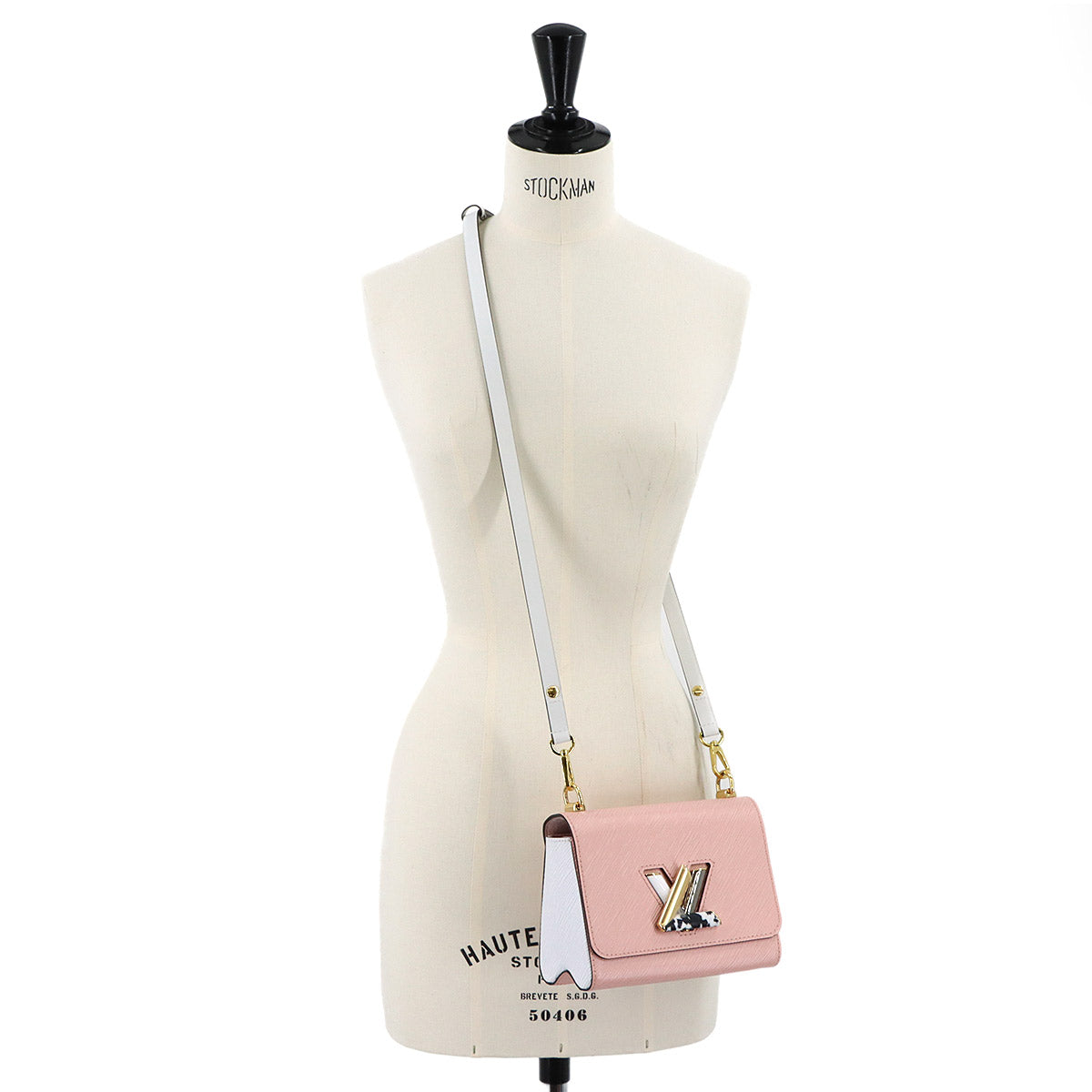 Epi Twist PM Hand Shoulder Bag Leather Pink White M58566