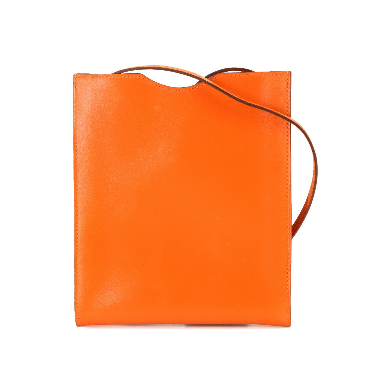 Onimaitou Shoulder Bag Box Calf Orange Purse Pochette