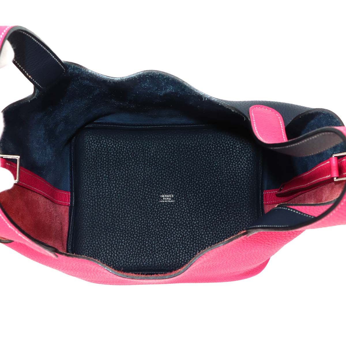 Picotin Lock Casaque MM Hand Bag Taurillon Clemence Rose Extreme