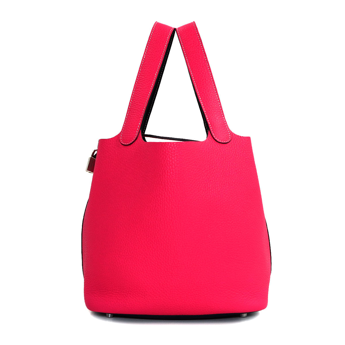 Picotin Lock Casaque MM Hand Bag Taurillon Clemence Rose Extreme